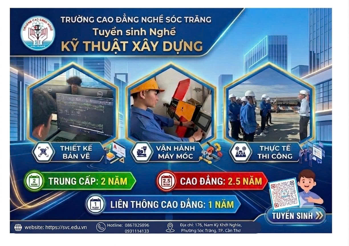 Tuyển sinh nghề Kỹ thuật xây dựng năm 2026